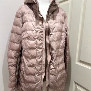 32 Degrees Pink Quilted Puffer Coat with High Collar